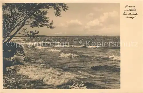 AK / Ansichtskarte Mirow Brandung auf der Mueritz Mirow