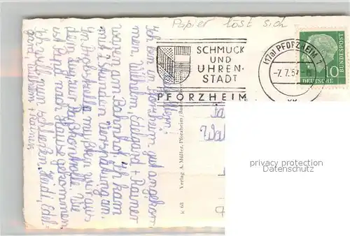 AK / Ansichtskarte Pforzheim Teilansicht Haltestelle am Kupferhammer Hochhaus Partie in der Calwer Strasse Pforzheim