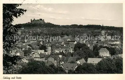 AK / Ansichtskarte Coburg Stadtblick mit Veste Coburg