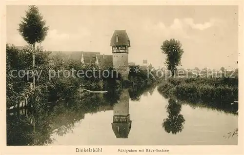 AK / Ansichtskarte Dinkelsbuehl Muehlgraben mit Baeuerlinsturm Dinkelsbuehl