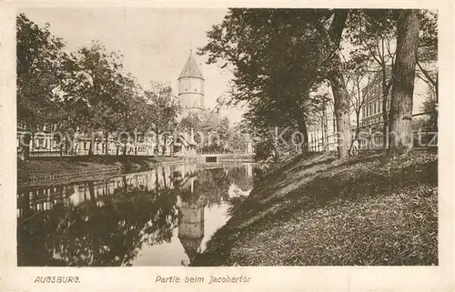 AK / Ansichtskarte Augsburg Partie beim Jacobertor Augsburg