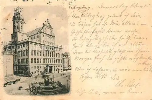 AK / Ansichtskarte Augsburg Rathaus Augsburg