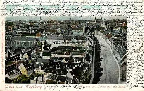 AK / Ansichtskarte Augsburg Blick von St Ulrich auf die Stadt Augsburg