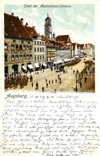 AK / Ansichtskarte Augsburg Maximilians Strasse Augsburg