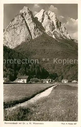 AK / Ansichtskarte Hammersbach_Grainau mit Gr und Kl Waxenstein Hammersbach Grainau