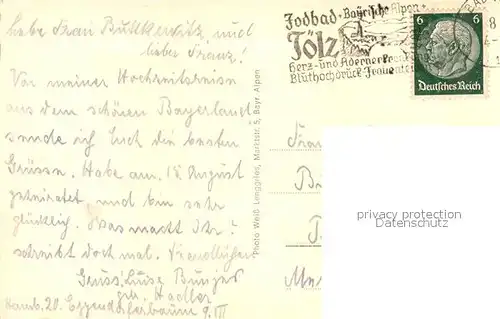 AK / Ansichtskarte Lenggries Panorama Lenggries