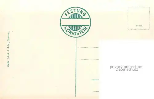 AK / Ansichtskarte Koenigstein_Saechsische_Schweiz Stadtblick von der Festung mit Lilienstein Koenigstein_Saechsische