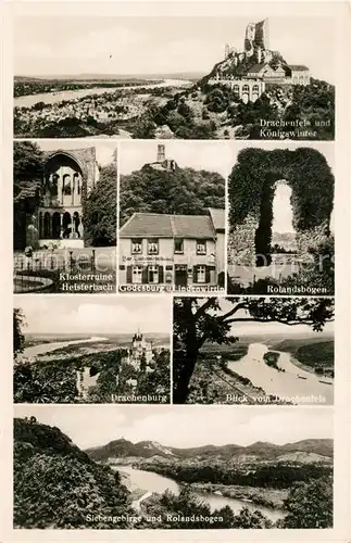 AK / Ansichtskarte Koenigswinter Drachenfels Klosterruine Heisterbach Lindenwirtin Rolandsbogen Drachenburg Siebengebirge Koenigswinter