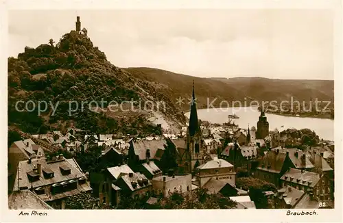 AK / Ansichtskarte Braubach_Rhein Panorama Braubach Rhein