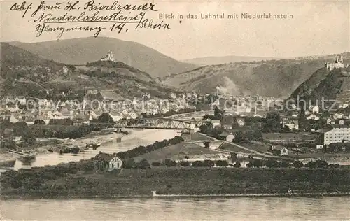 AK / Ansichtskarte Niederlahnstein Blick in das Lahntal Niederlahnstein