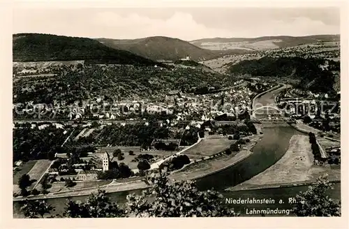 AK / Ansichtskarte Niederlahnstein Lahnmuendung Panorama Niederlahnstein