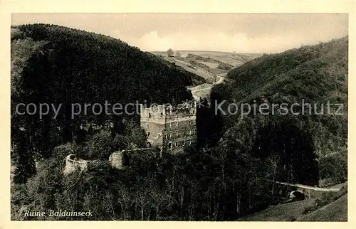 AK / Ansichtskarte Moersdorf_Hunsrueck Ruine Balduinseck Moersdorf Hunsrueck