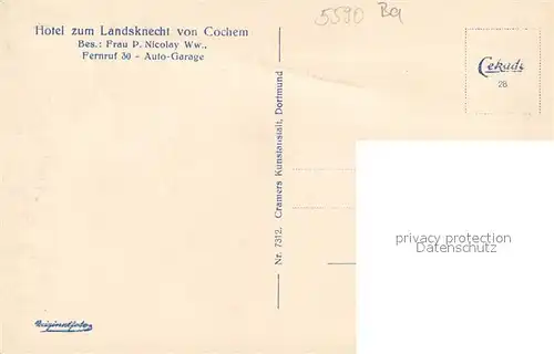 AK / Ansichtskarte Cochem_Mosel Burg Cochem Cochem Mosel