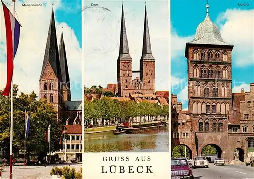 AK / Ansichtskarte Luebeck Marienkirche Dom Burgtor Luebeck