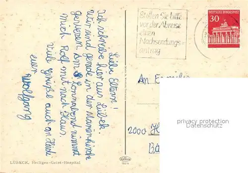 AK / Ansichtskarte Luebeck Heiligen Geist Hospital Luebeck