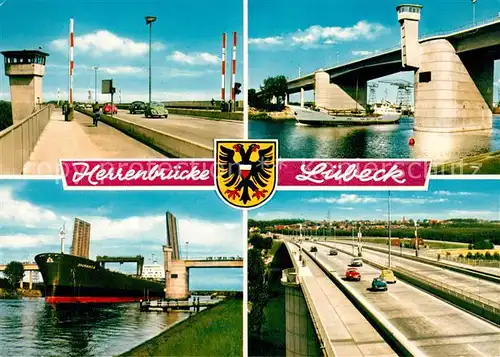 AK / Ansichtskarte Luebeck Herrenbruecke Trave Klappbruecke Hochseeschiff Luebeck