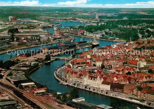 AK / Ansichtskarte Luebeck Hafengebiet Hansestadt Fliegeraufnahme Luebeck