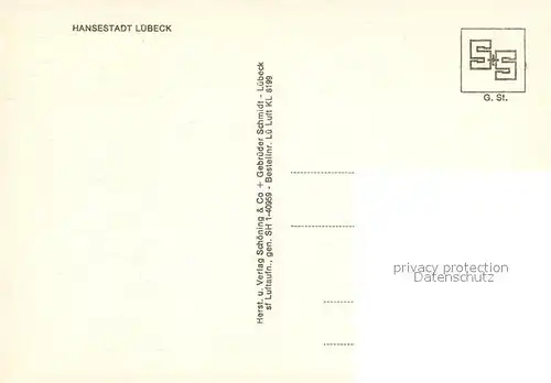 AK / Ansichtskarte Luebeck Hansestadt Fliegeraufnahme Luebeck