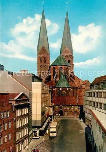 AK / Ansichtskarte Luebeck Schrangenfreiheit mit St Marien Kirche Luebeck