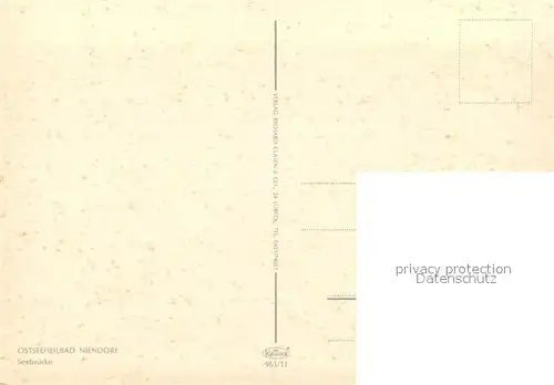 AK / Ansichtskarte Niendorf_Ostseebad Seebruecke Strand Niendorf_Ostseebad