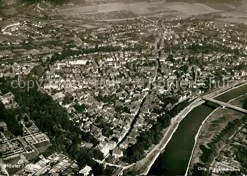 AK / Ansichtskarte Hoexter_Weser Fliegeraufnahme Hoexter Weser