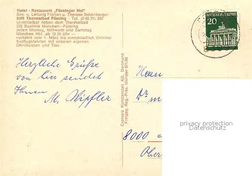 AK / Ansichtskarte Bad_Fuessing Hotel Restaurant Fuessinger Hof Fliegeraufnahme Bad_Fuessing