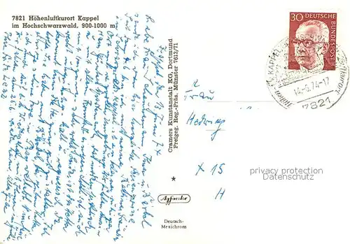 AK / Ansichtskarte Kappel_Lenzkirch Fliegeraufnahme Kappel_Lenzkirch