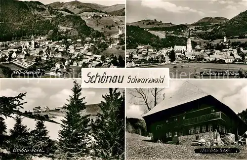 AK / Ansichtskarte Schoenau_Schwarzwald Belchenhotel Panorama Schoenau Schwarzwald