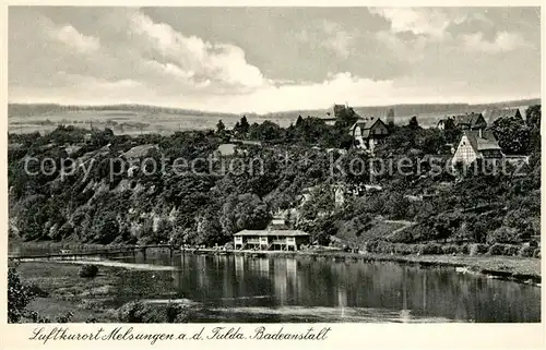 AK / Ansichtskarte Melsungen_Fulda Badeanstalt Panorama Melsungen Fulda