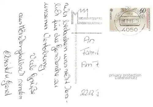 AK / Ansichtskarte Moenchengladbach Rathaus Bunter Garten Abteiberg Haus Westland Chronik Moenchengladbach