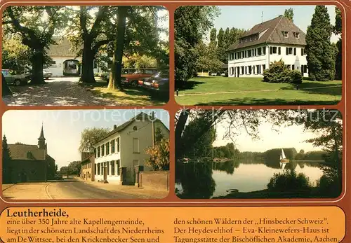 AK / Ansichtskarte Nettetal Leutherheide Heydevelthof Dorfstrasse Kirche Pfarrhaus Wittsee Chronik Nettetal