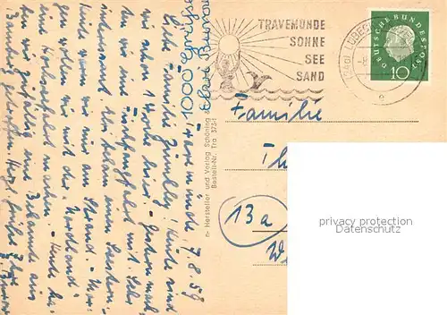 AK / Ansichtskarte Travemuende_Ostseebad Casino Strand Konzertpavillon Hafeneinfahrt Dampfer Travemuende_Ostseebad