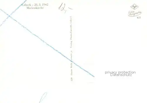 AK / Ansichtskarte Luebeck Marienkirche Luftangriff 1942 Truemmer 2. Weltkrieg Fliegeraufnahme Luebeck