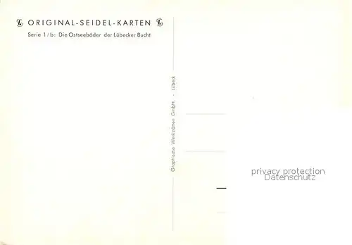 AK / Ansichtskarte Luebeck Original Seidel Karte Serie 1 b Ostseebaeder Luebecker Bucht Landkarte Luebeck