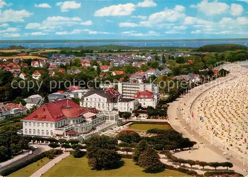 AK / Ansichtskarte Travemuende_Ostseebad Casino Hotels Strand Fliegeraufnahme Travemuende_Ostseebad