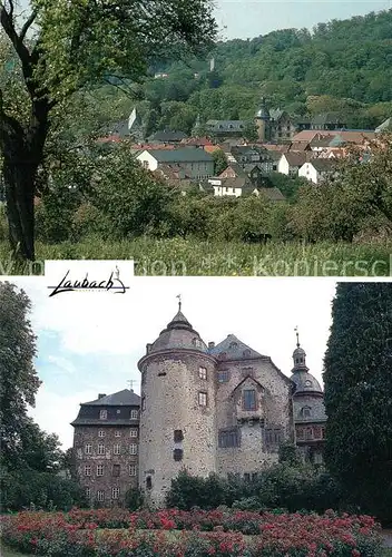 AK / Ansichtskarte Laubach_Hessen Blick von der Helle Schloss Laubach Hessen