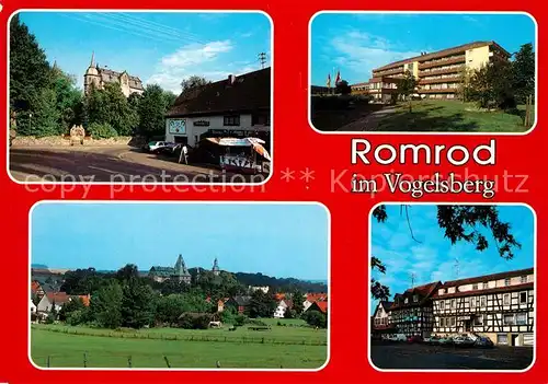 AK / Ansichtskarte Romrod Teilansichten Schloss Hotel Fachwerkhaus Romrod