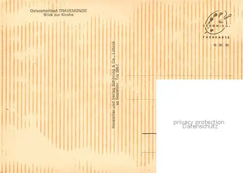 AK / Ansichtskarte Travemuende_Ostseebad Blick zur Kirche Travemuende_Ostseebad