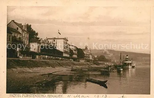 AK / Ansichtskarte Remagen Hotel Fuerstenberg Remagen