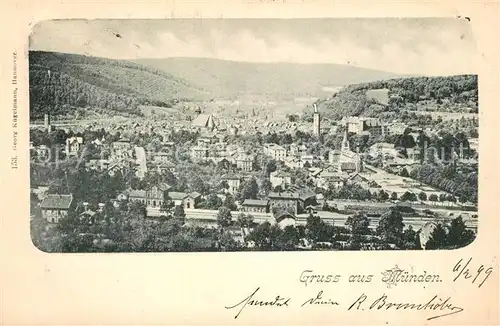 AK / Ansichtskarte Hann._Muenden Panorama Hann. Muenden