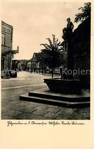 AK / Ansichtskarte Holzminden_Weser Wilhelm Raabe Brunnen Holzminden Weser