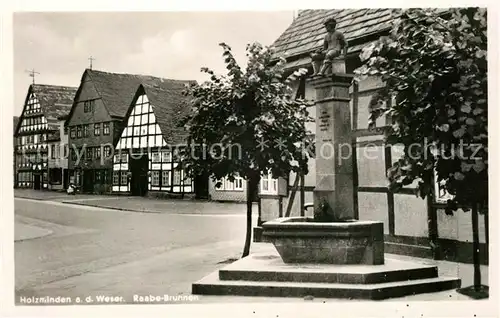 AK / Ansichtskarte Holzminden_Weser Raabe Brunnen Holzminden Weser