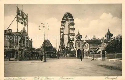 AK / Ansichtskarte Wien Lustspieltheater Prater Riesenrad Eisvogel Wien