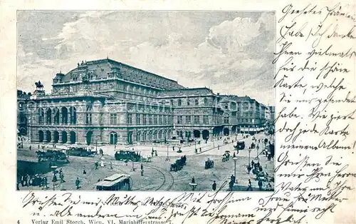 AK / Ansichtskarte Wien KK Hofoper Wien