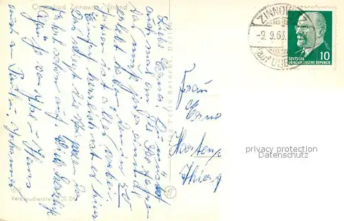 AK / Ansichtskarte Zinnowitz_Ostseebad Strand Zinnowitz_Ostseebad