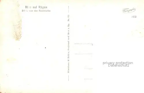 AK / Ansichtskarte Binz_Ruegen_Ostseebad Blick von der Seebruecke 