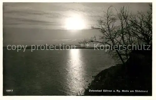 AK / Ansichtskarte Goehren_Ruegen Motiv am Suedstrand Goehren Ruegen