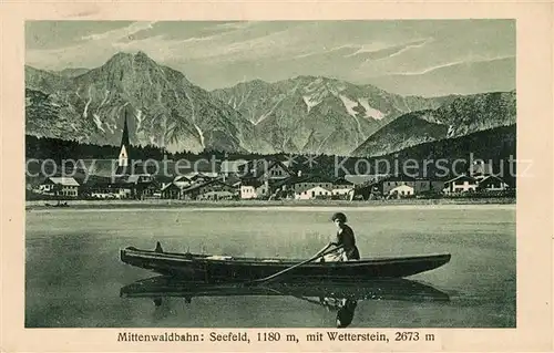 AK / Ansichtskarte Seefeld_Tirol Mittenwaldbahn mit Wetterstein Seefeld Tirol