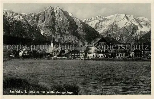 AK / Ansichtskarte Seefeld_Tirol mit Wettersteingebirge Seefeld Tirol