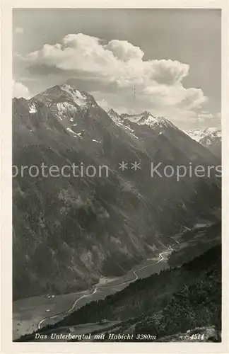 AK / Ansichtskarte Tirol_Region Das Unerbergtal mit Habicht Tirol Region